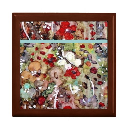 Large Wooden Jewelry Box Floral  with Butterflies