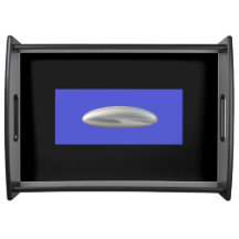 Large Wooden Serving Tray UFO Party