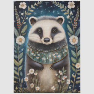 Large Woodland Forest Creature Florals Decoupage Tissue Paper