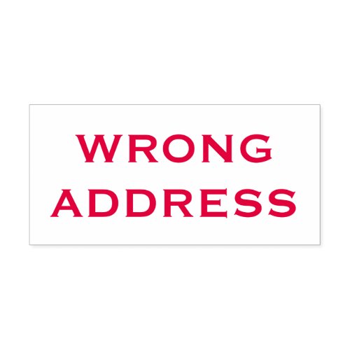 Large Wrong Address Unknown Self_inking Stamp