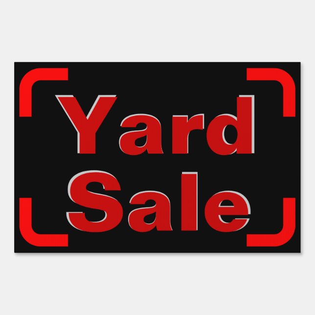 Large Yard Sale Yard Sign (Back)