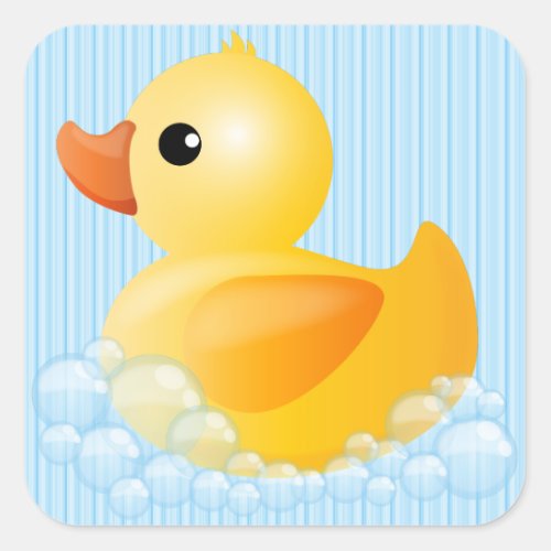 Large Yellow Duck Square Sticker