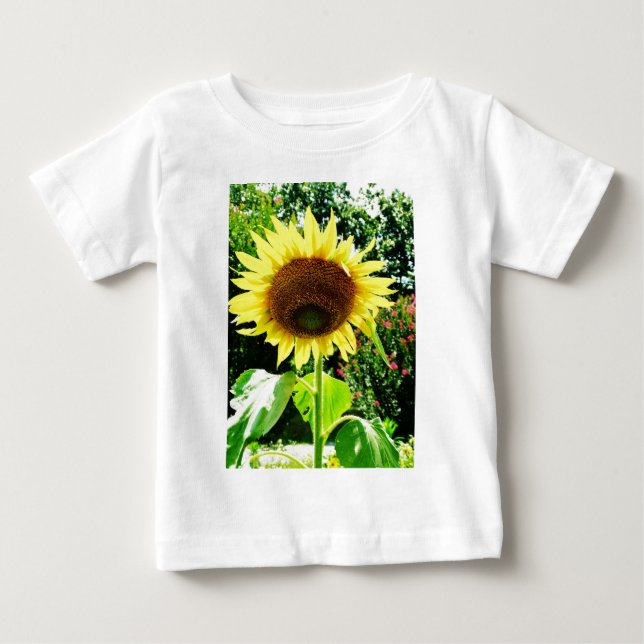 Large yellow Sunflower Baby T-Shirt (Front)
