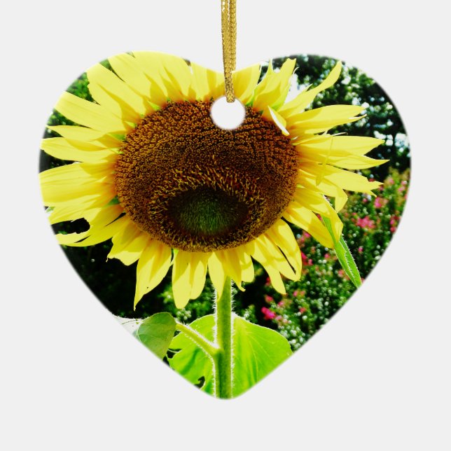 Large yellow Sunflower Ceramic Ornament (Front)