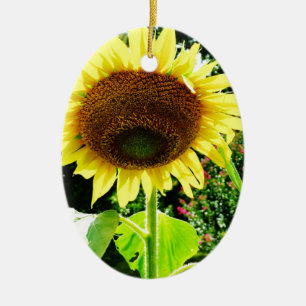 Large yellow Sunflower Ceramic Ornament