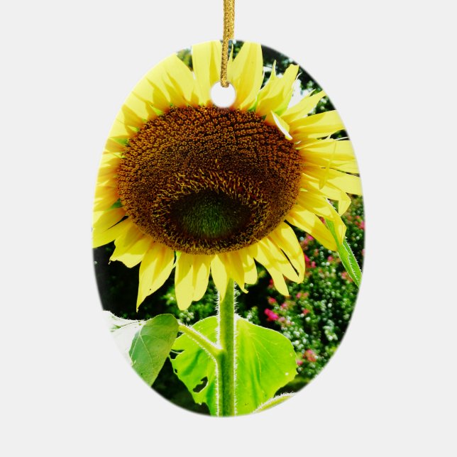Large yellow Sunflower Ceramic Ornament (Front)