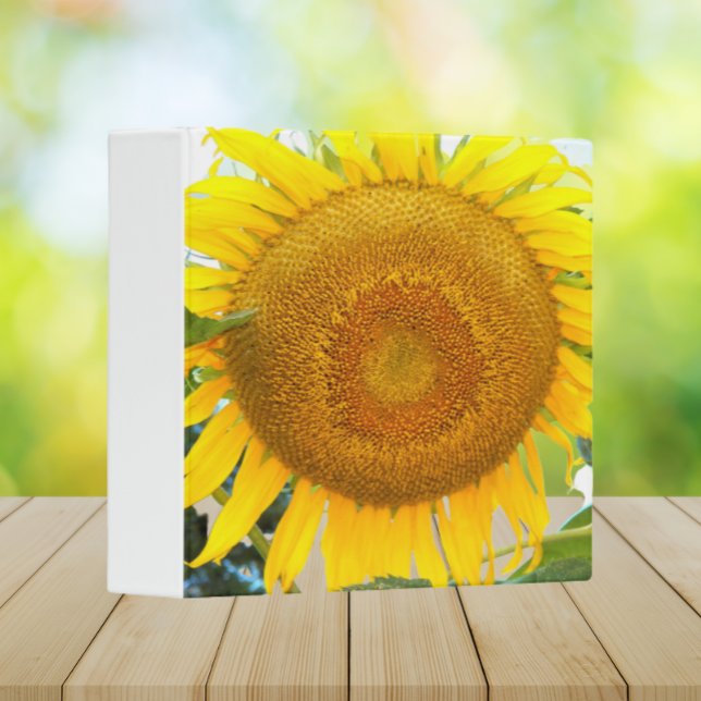 Large Yellow Sunflower Floral 3 Ring Binder (In Situ Office)