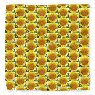 Large Yellow Sunflower Floral Bandana