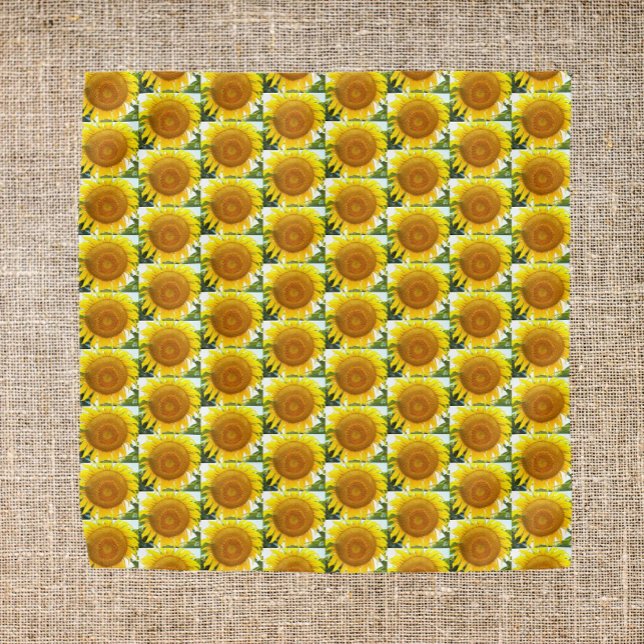 Large Yellow Sunflower Floral Bandana (In Situ)