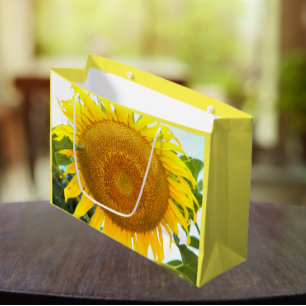 Large Yellow Sunflower Floral Gift Bag