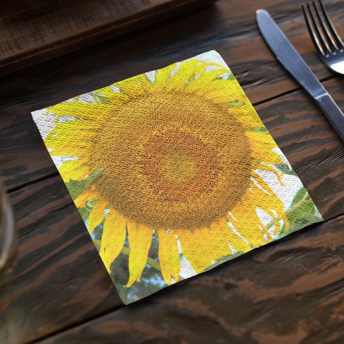 Large Yellow Sunflower Floral Napkins