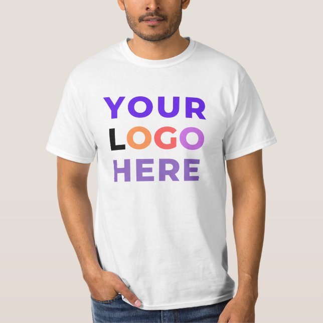Large Your Logo Here | Custom Promotional Business T-Shirt (Front)