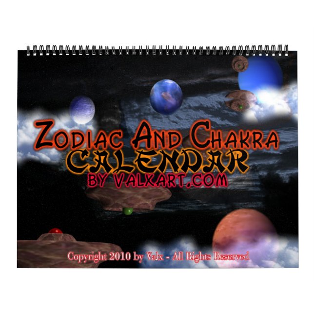 Large  Zodiac & Chakra Calendar (Cover)