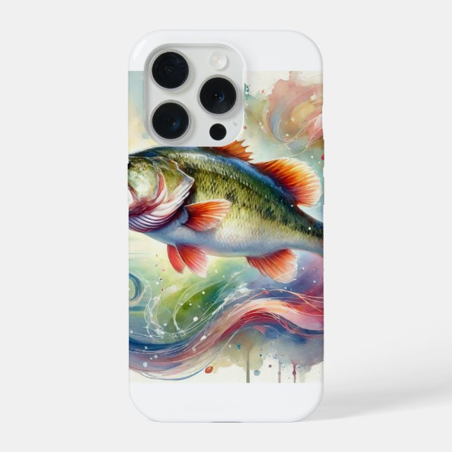 Largemouth Bass 290924AREF123 - Watercolor iPhone Case (Back)