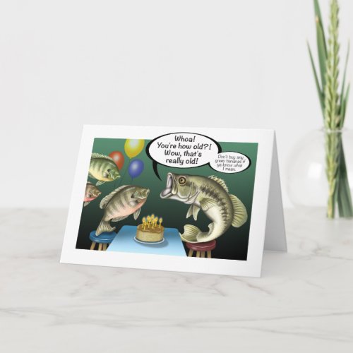 Largemouth Bass at a Birthday Party Greeting Card