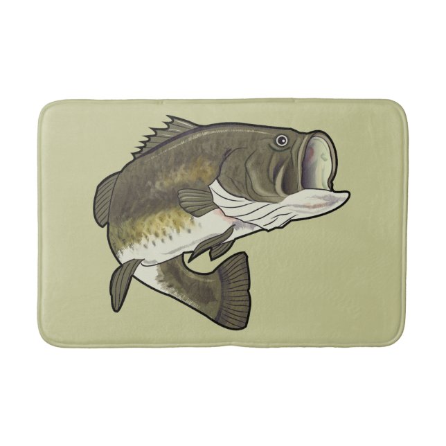 Largemouth Bass Bathroom Mat (Front)
