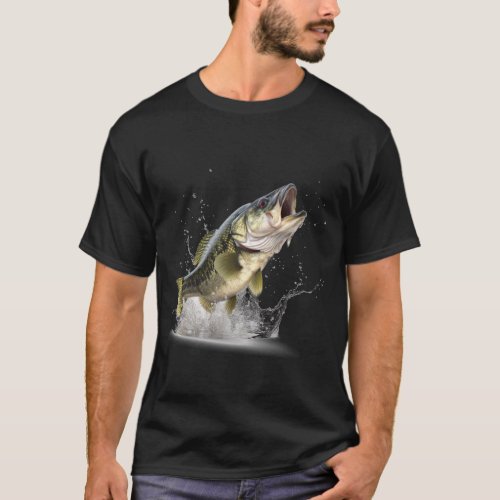 Largemouth Bass Black T_Shirt