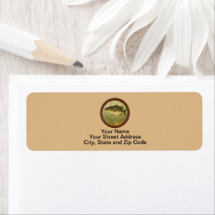 Largemouth Bass Burlywood Labels