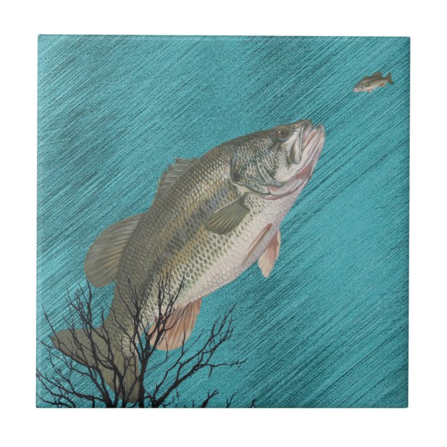 LARGEMOUTH BASS CERAMIC TILE (Front)