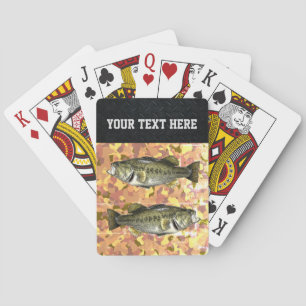 Largemouth Bass Cool Camo Fishing Custom  Poker Cards