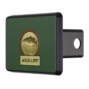 Largemouth Bass Dark Green Truck Hitch Cover