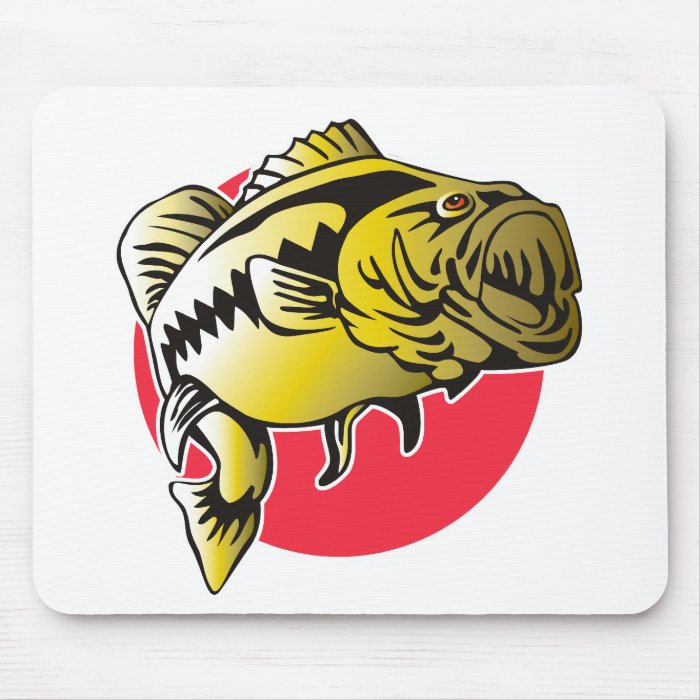 Largemouth Bass fish jumping Mousepad