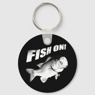 Largemouth bass fish on keychain