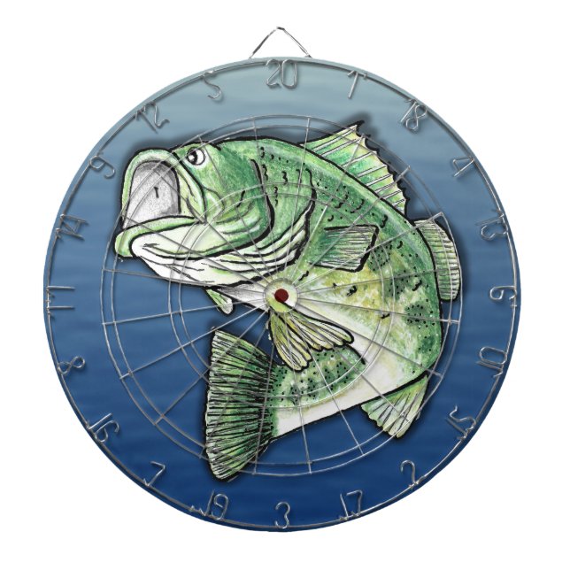 Largemouth Bass Fishing Dart Board (Front)