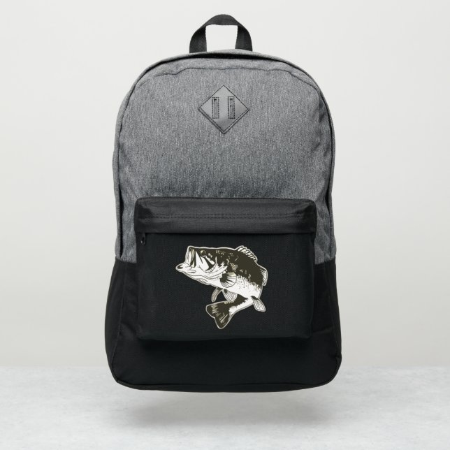 Largemouth Bass Fishing Fisherman Cool  Port Authority® Backpack (Front)