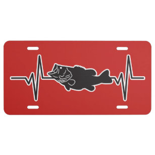 Bass Fishing Pulse Heartbeat Sports Hobby Car Sticker