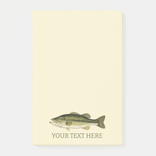 Largemouth Bass Fishing Personalized Post-it Notes