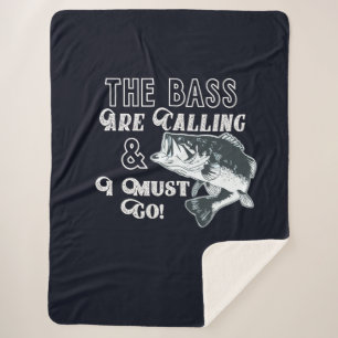 Largemouth Bass Fishing Quote Blanket