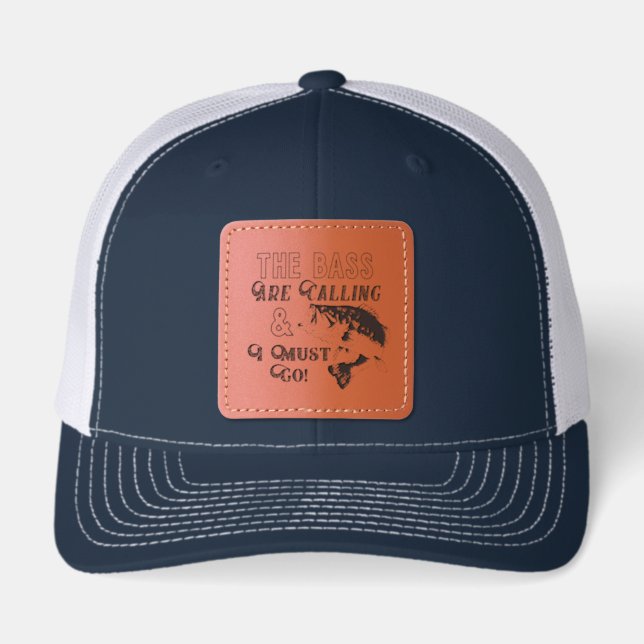 Largemouth Bass Fishing Quote Funny Hat (Front)