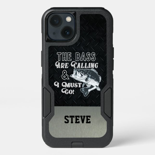 Largemouth Bass Fishing Quote Name Phone Case (Back)