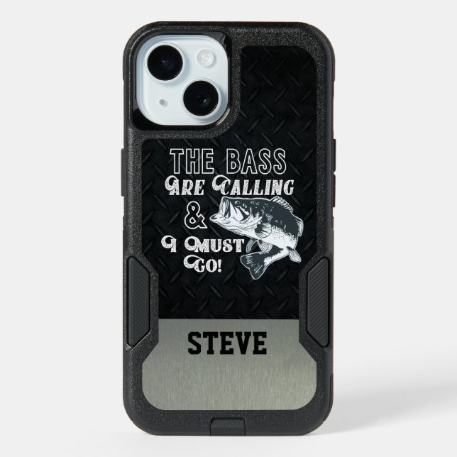 Largemouth Bass Fishing Quote Name Phone Case (Back)