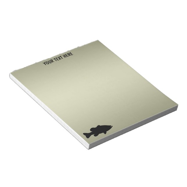 Largemouth Bass Fishing template Notepad (Angled)