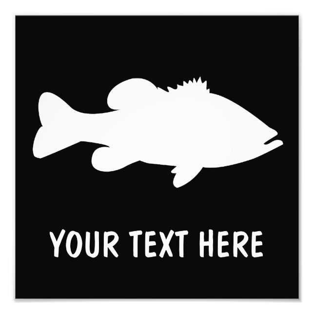 Largemouth Bass Fishing template Photo Print (Front)