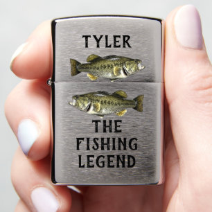 Largemouth Bass Fishing The Legend Name Funny Zippo Lighter