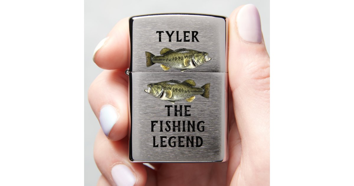 Largemouth Bass Fishing The Legend Name Funny Zippo Lighter