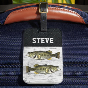 Largemouth Bass Fishing Trip Cool Name Angler Luggage Tag