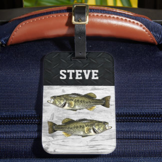 Largemouth Bass Fishing Trip Cool Name Angler Luggage Tag