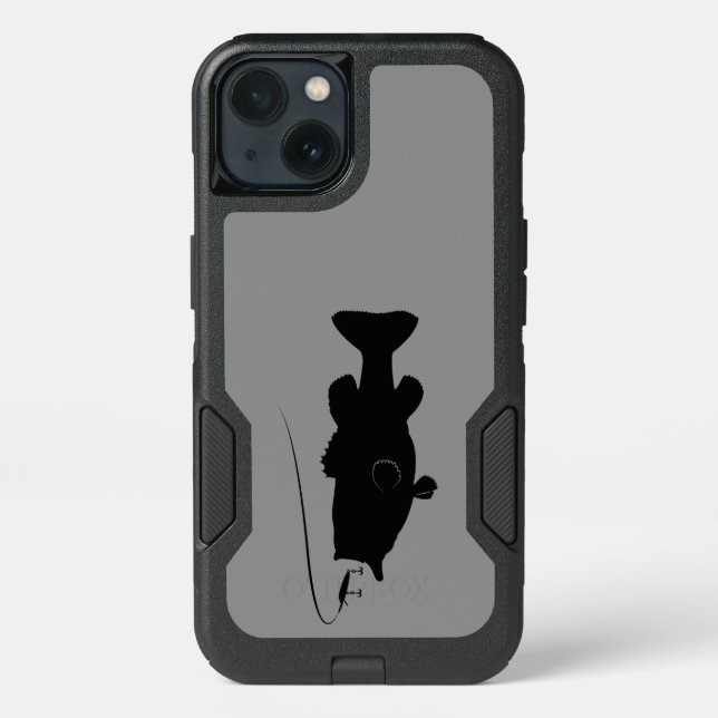 Largemouth Bass in Silhouette Otterbox iPhone Case (Back)