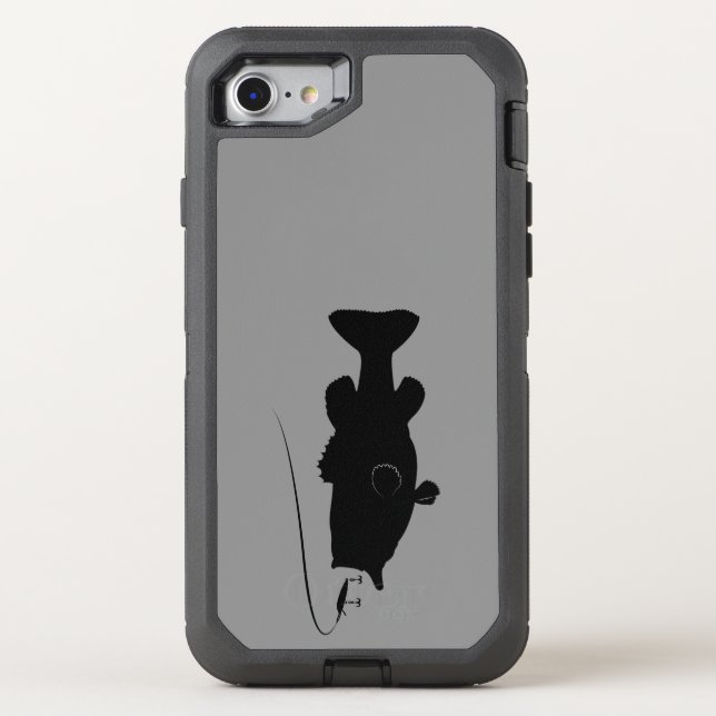 Largemouth Bass in Silhouette Otterbox iPhone Case (Back)