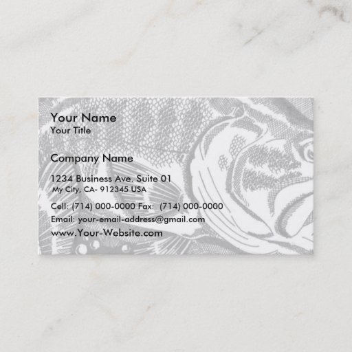 Customizable Largemouth Bass in the cattails Business Cards