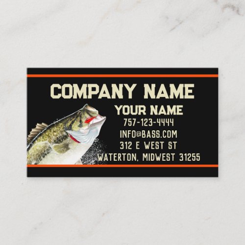 Largemouth Bass Jumping Business Card