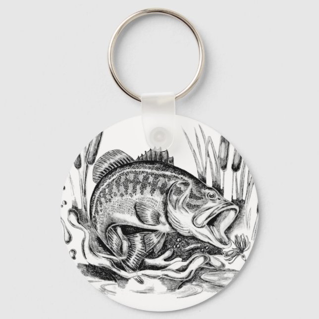 Largemouth bass keychain (Front)