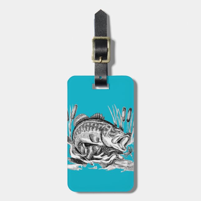 Largemouth Bass Luggage Tag (Front Vertical)