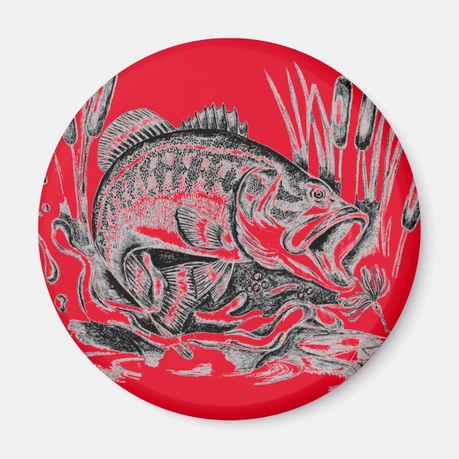 Largemouth Bass Magnet (Front)
