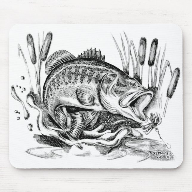 Largemouth Bass Mouse Pad (Front)