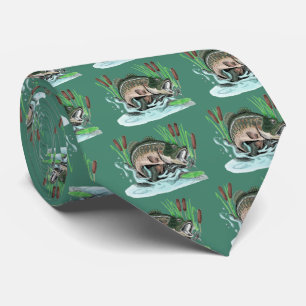 Largemouth Bass Neck Tie